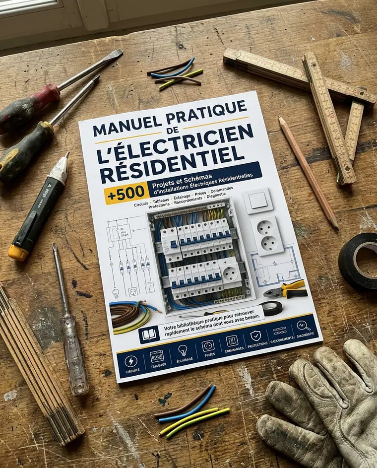 Manuel imprimé utilisé pendant une intervention électrique